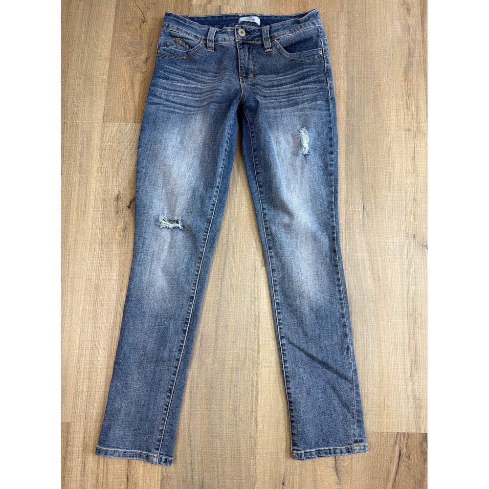 Royalty for Me Womens Distressed Skinny Jeans Medium Wash Blue Size 6 WP661701